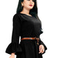 Casual Kurti Rayon Black Plain Kurtis