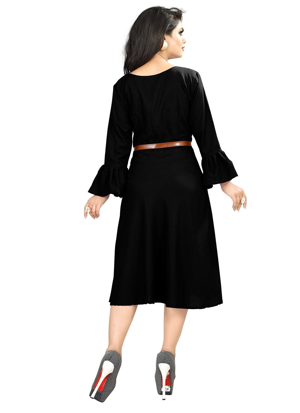 Casual Kurti Rayon Black Plain Kurtis