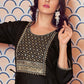 Casual Kurti Rayon Black Embroidered Kurtis