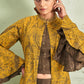 Casual Kurti Rayon Brown Mustard Print Kurtis