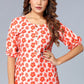 Designer Kurti Rayon Pink Print Kurtis