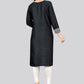 Designer Kurti Rayon Black Embroidered Kurtis