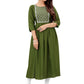 Casual Kurti Rayon Green Embroidered Kurtis