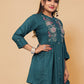 Party Wear Kurti Rayon Morpeach Embroidered Kurtis