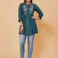 Party Wear Kurti Rayon Morpeach Embroidered Kurtis