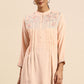 Casual Kurti Rayon Peach Embroidered Kurtis