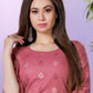 Party Wear Kurti Rayon Pink Fancy Work Kurtis