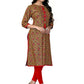 Casual Kurti Rayon Green Foil Print Kurtis