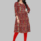 Party Wear Kurti Rayon Viscose Multi Colour Foil Print Kurtis