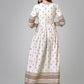 Gown Rayon Off White Print Gown