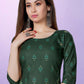 Designer Kurti Rayon Green Fancy Work Kurtis