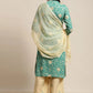 Salwar Suit Rayon Green Floral Patch Salwar Kameez