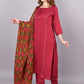 Pant Style Suit Rayon Hot Pink Fancy Work Salwar Kameez