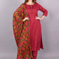 Pant Style Suit Rayon Hot Pink Fancy Work Salwar Kameez