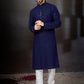 Kurta Pyjama Rayon Blue Lucknowi Work Mens