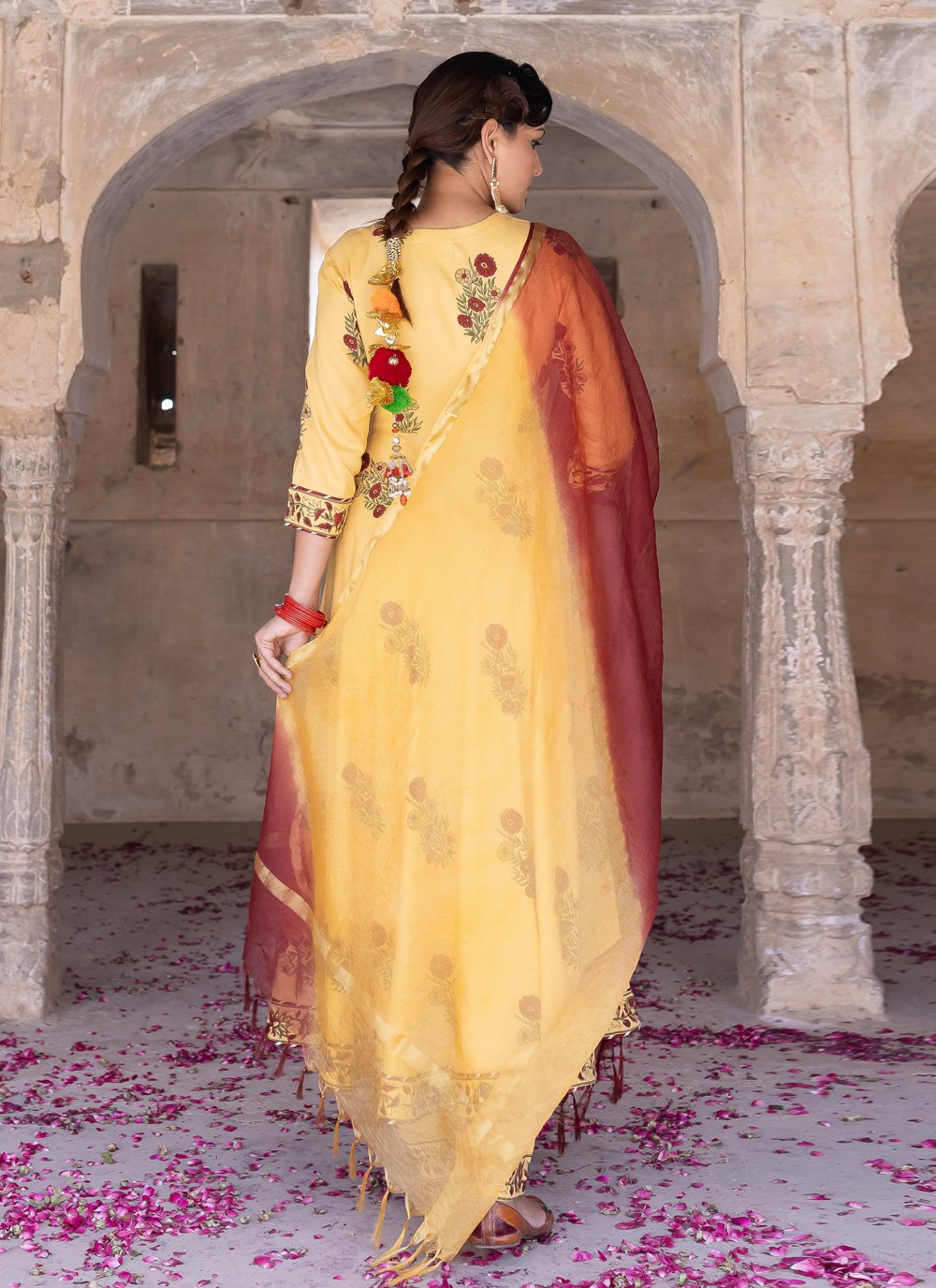 Pant Style Suit Rayon Yellow Digital Print Salwar Kameez