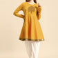 Casual Kurti Rayon Mustard Embroidered Kurtis