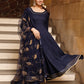 Pant Style Suit Rayon Blue Lace Salwar Kameez