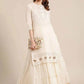 Party Wear Kurti Rayon Off White Gota Work Kurtis