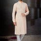 Kurta Pyjama Rayon Peach Lucknowi Work Mens