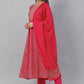 Salwar Suit Rayon Hot Pink Print Salwar Kameez