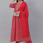 Salwar Suit Rayon Hot Pink Print Salwar Kameez