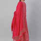 Salwar Suit Rayon Hot Pink Print Salwar Kameez