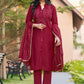 Straight Salwar Suit Rayon Hot Pink Sequins Salwar Kameez