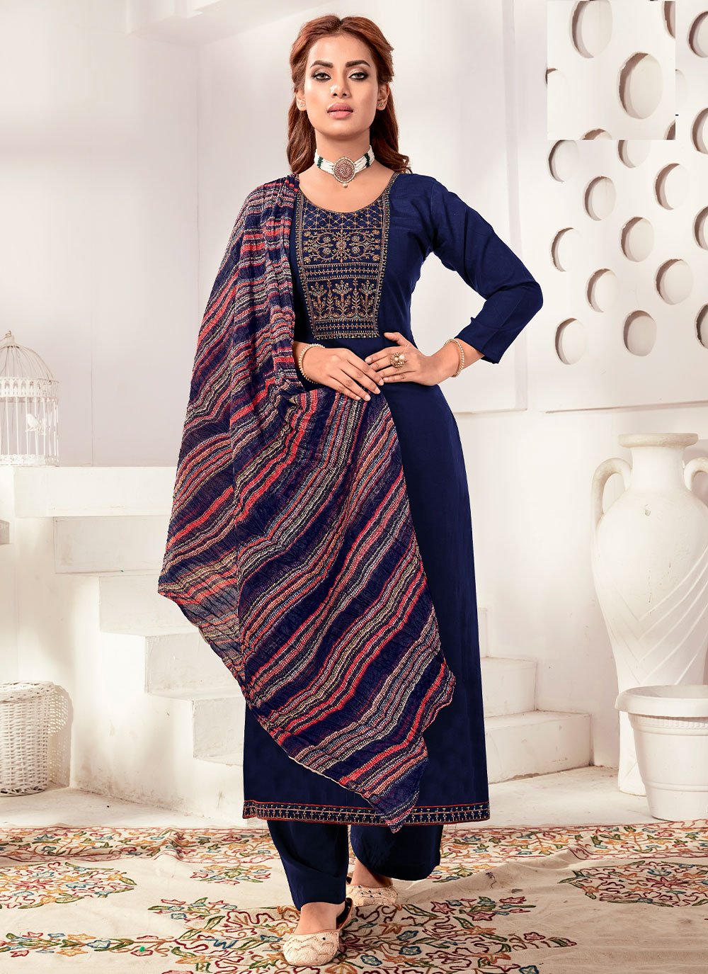 Salwar Suit Rayon Blue Diamond Salwar Kameez