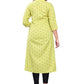 Designer Kurti Rayon Yellow Print Kurtis