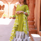 Salwar Suit Fancy Fabric Green Embroidered Salwar Kameez