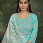 Salwar Suit Rayon Blue Embroidered Salwar Kameez