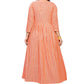 Gown Cotton Peach Strips Print Gown