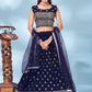 Readymade Lehenga Choli Chinon Blue Foil Print Lehenga Choli