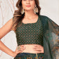 Readymade Lehenga Choli Organza Green Print Lehenga Choli