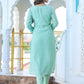 Salwar Suit Silk Turquoise Embroidered Salwar Kameez