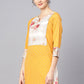 Salwar Suit Crepe Silk Yellow Digital Print Salwar Kameez