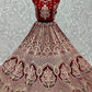 A Line Lehenga Velvet Red Diamond Lehenga Choli