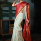 Classic Banarasi Silk Red White Weaving Saree