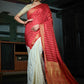 Classic Banarasi Silk Red White Weaving Saree