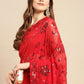 Classic Art Silk Red Embroidered Saree
