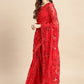 Classic Art Silk Red Embroidered Saree