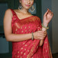 Classic Banarasi Silk Red Weaving Saree