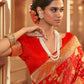 Trendy Saree Chiffon Red Jacquard Work Saree