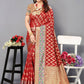 Contemporary Silk Red Jacquard Work Saree
