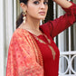 Salwar Suit Rayon Red Embroidered Salwar Kameez