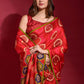 Classic Silk Red Foil Print Saree