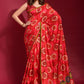 Classic Silk Red Foil Print Saree