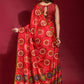 Classic Silk Red Foil Print Saree