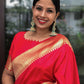 Trendy Saree Silk Red Weaving Saree